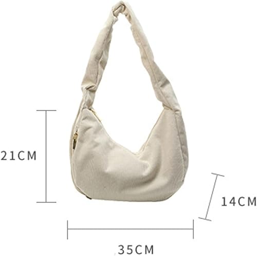 Rust Ruched Handle Hobo Bag – Soft Corduroy Shoulder Purse