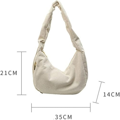 Rust Ruched Handle Hobo Bag – Soft Corduroy Shoulder Purse