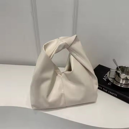 Soft Knot Hobo Bag – Minimalist Faux Leather Shoulder Purse