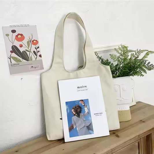 Reusable Women’s Canvas Tote – Eco-Friendly Oversized Shopping Bag