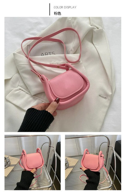 Mini Saddle Crossbody Bag – Elegant Structured Purse for Women